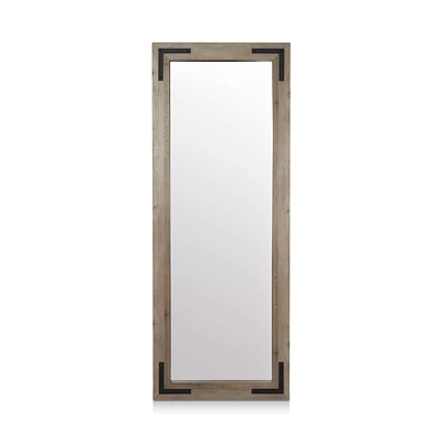 Wood and Metal Framed Mirror