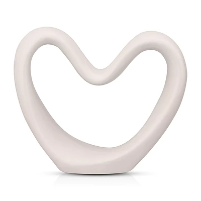 Cream Decorative Ceramic Heart