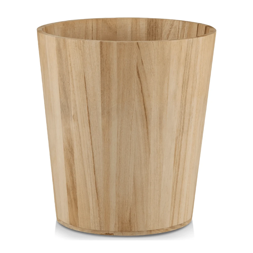 Natural Wood Waste Bin