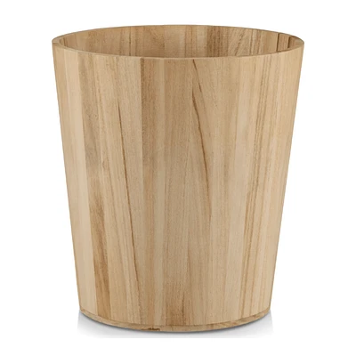 Natural Wood Waste Bin