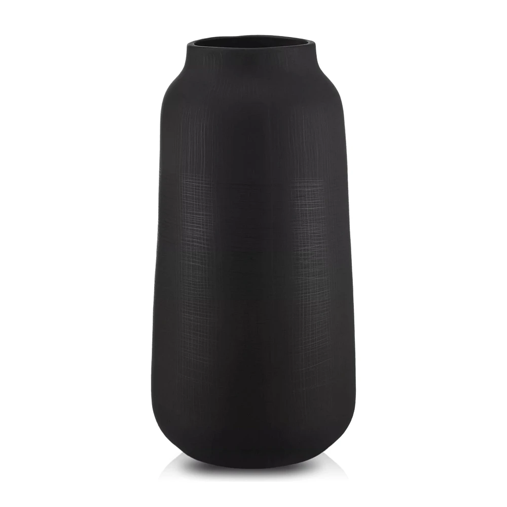 Black Textured Vase