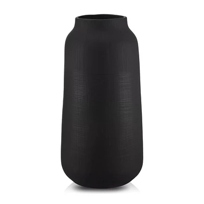 Black Textured Vase