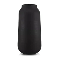 Black Textured Vase