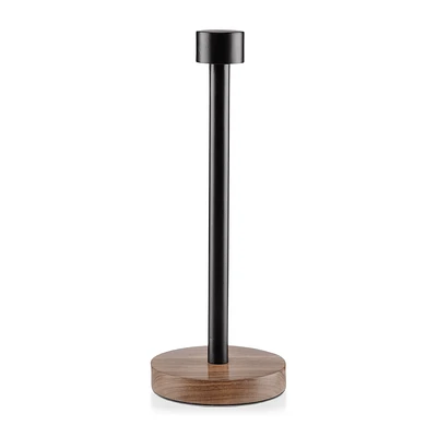 Wood and Iron Paper Towel Holder