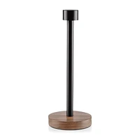 Wood and Iron Paper Towel Holder