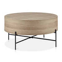 Veneer and Metal Coffee Table