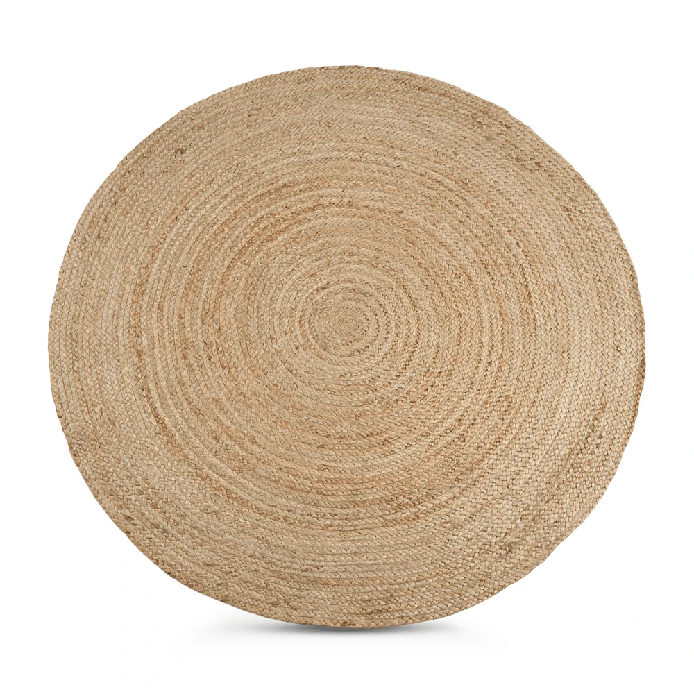 Round Solid Jute Rug