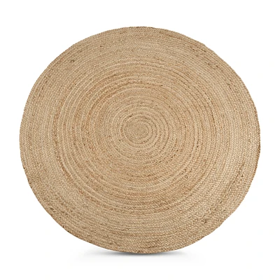 Round Solid Jute Rug