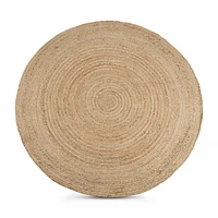 Round Solid Jute Rug
