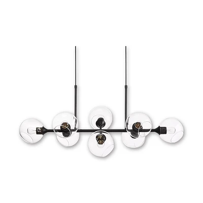 Glass and Metal Ceiling Lamp