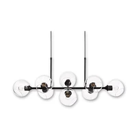 Glass and Metal Ceiling Lamp