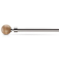 Natural Wood Curtain Rod Set - Diameter 22/25mm