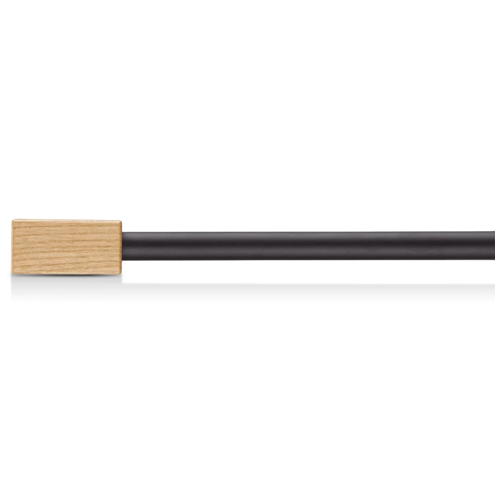 Rectangular Wood Curtain Rod Set - Diameter 13/16 mm