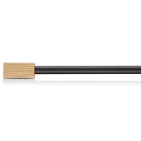 Rectangular Wood Curtain Rod Set - Diameter 13/16 mm