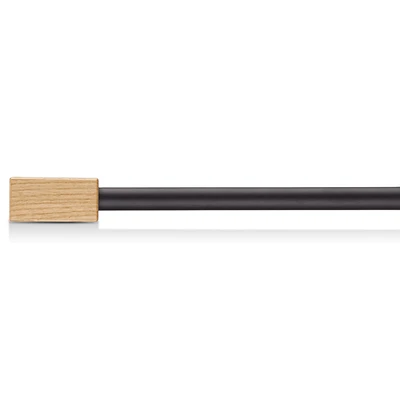 Rectangular Wood Curtain Rod Set - Diameter 22/25 mm