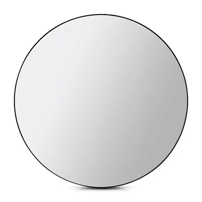 Round Mirror with Black Frame