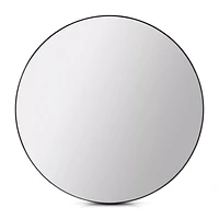 Round Mirror with Black Frame