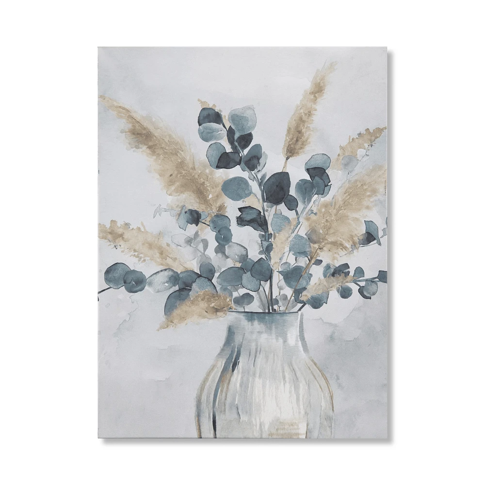 Eucalyptus and Pampas Watercolour Canvas