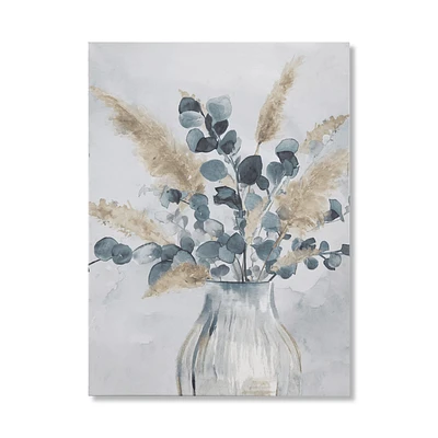 Eucalyptus and Pampas Watercolour Canvas