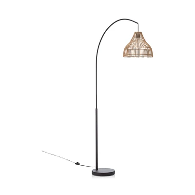 Arched Rattan Floor Lamp