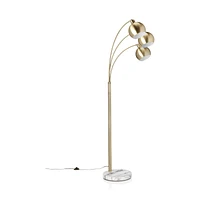 3-Head Floor Lamp with Marble Base