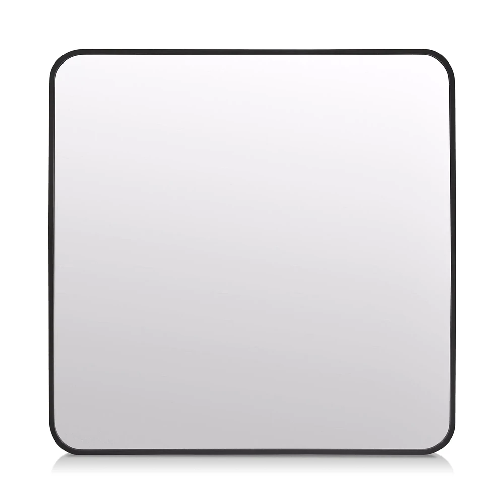 Aluminum-Framed Round-Corner Mirror