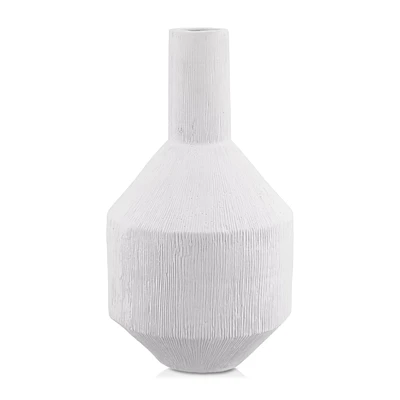 Angular White Ceramic Vase