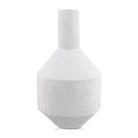 Angular White Ceramic Vase