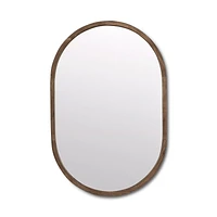 Wood Framed Oval Mirror