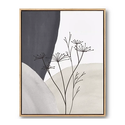Line Art & Abstract Stems Framed Canvas