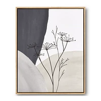 Line Art & Abstract Stems Framed Canvas