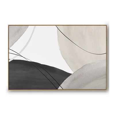 Abstract Linear Art Framed Canvas