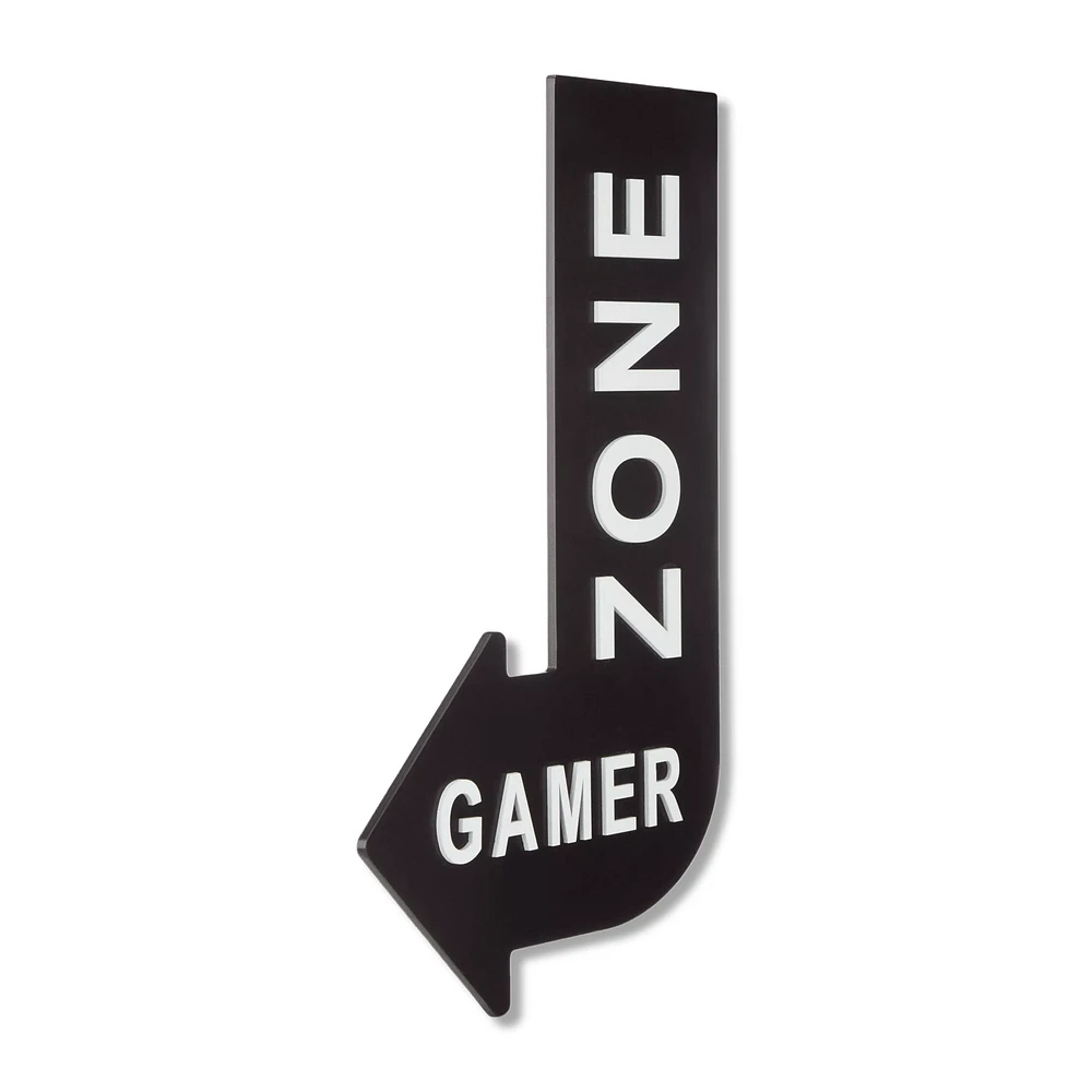 Gamer Zone Black Arrow Wall Art