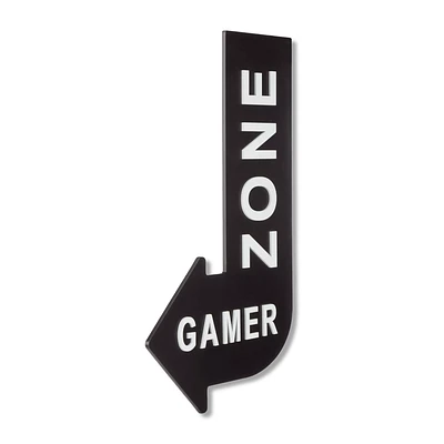 Gamer Zone Black Arrow Wall Art