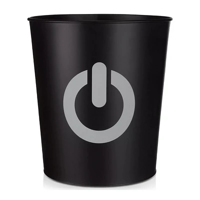 Black Waste Bin with Game Loading Print