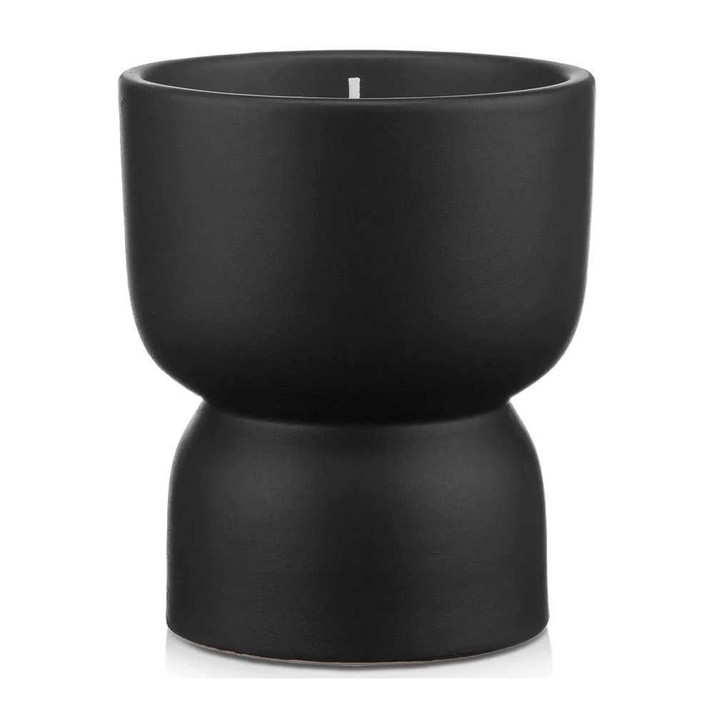 Candle in Ceramic Sculptural Holder
