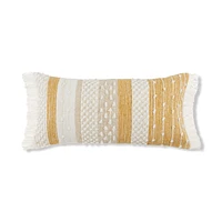 Ibel Mustard & Cream Decorative Lumbar Pillow