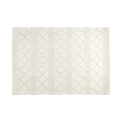 Elli Textured White Rug