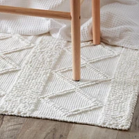 Elli Textured White Rug