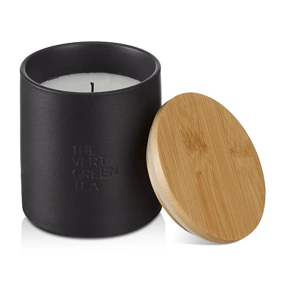 Bouclair Green Tea Candle with Wooden Lid