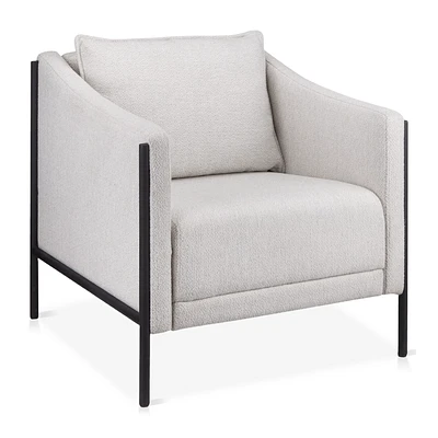 Metal & Fabric Accent Chair in Oatmeal