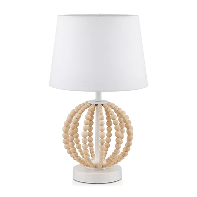 Wooden Bead Base Table Lamp