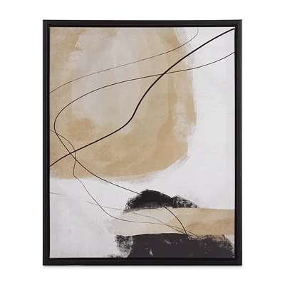 Abstract Blush Wave Framed Canvas