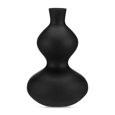 Black Hourglass Bubble Vase