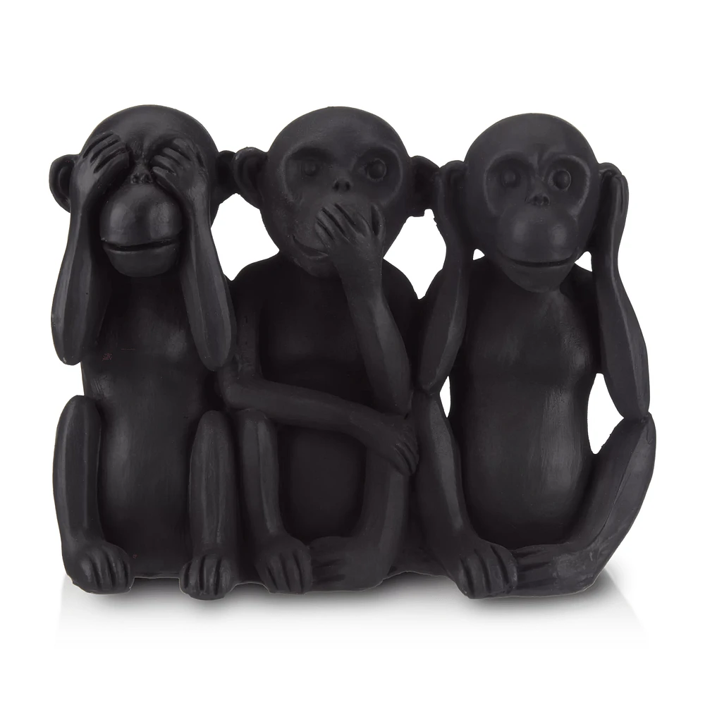 Three Wise Monkeys Resin Statuettes