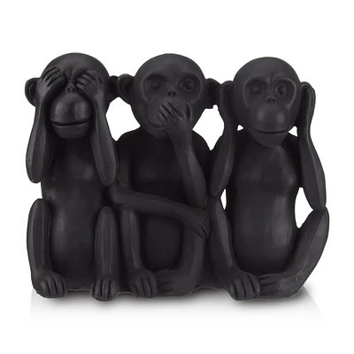 Three Wise Monkeys Resin Statuettes
