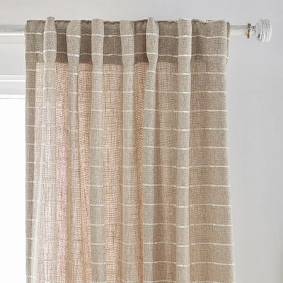 Saara Beige Back-Tab Curtain 52 x 84