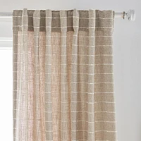 Saara Beige Back-Tab Curtain 52 x 84