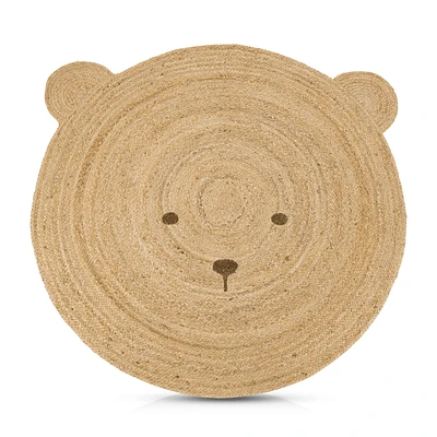 Round Jute Teddy Rug
