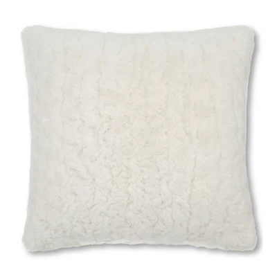 Off White Sheep Faux Fur Throw Pillow